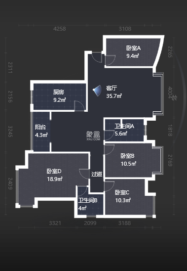 庐山春天早安华晨  4室2厅2卫    65.8万