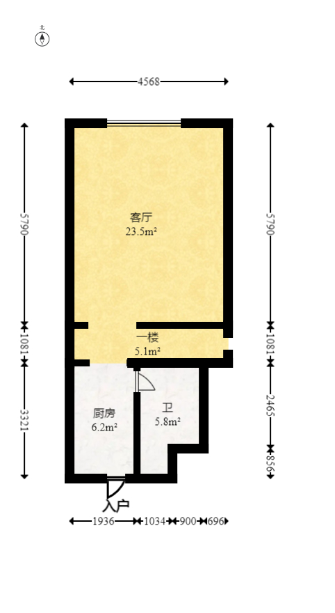 华润置地广场二期  2室1厅1卫    35.8万 华润置地广场二期  2室1厅1卫    35.8万户型图