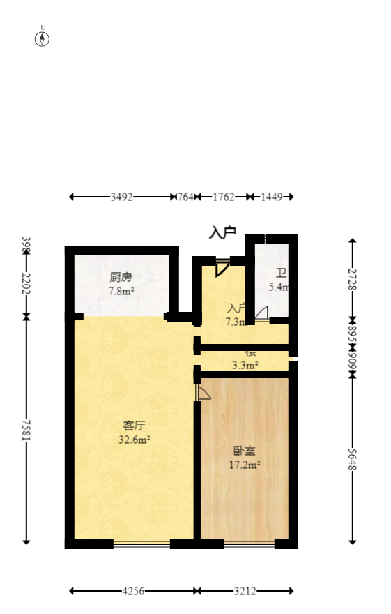 星湖湾二期高层  4室2厅2卫    99.0万室内图1