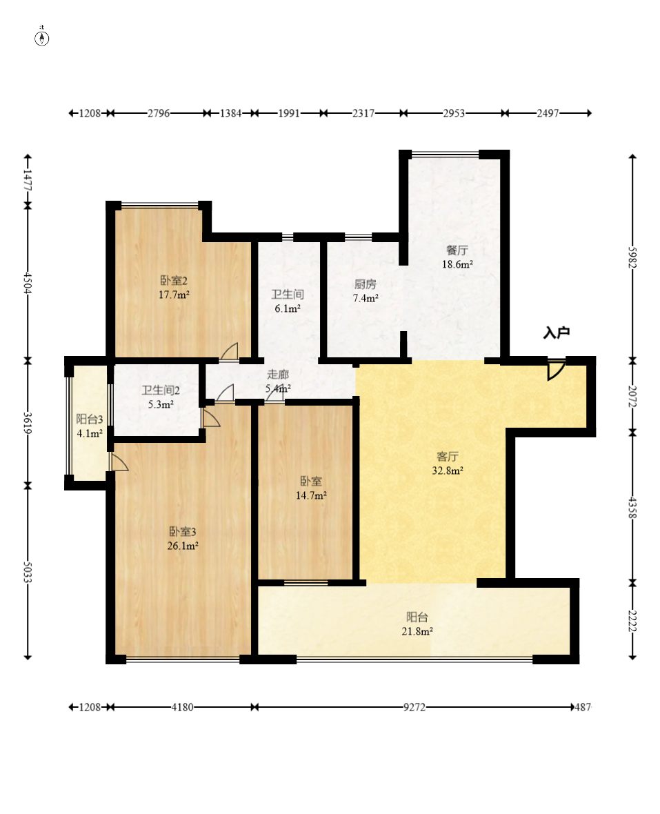 福天星中心(福天星雅苑) 4室2厅2卫 195.0万 福天星中心(福天星雅苑) 4室2厅2卫 195.0万户型图