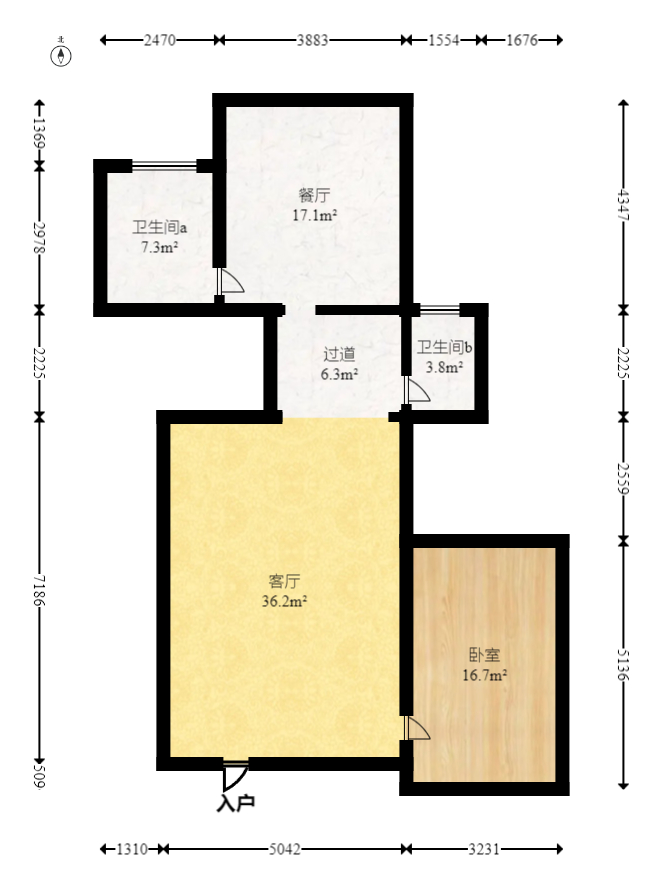 橘郡礼顿山  5室2厅3卫   246.00万室内图1