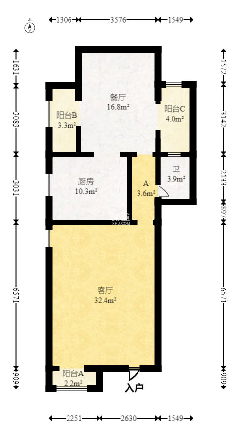 橘郡礼顿山  5室2厅2卫    170.0万