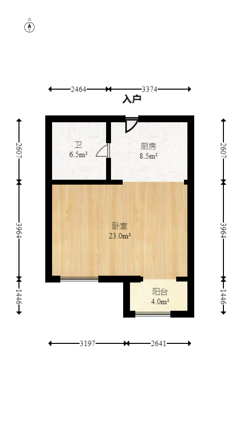 奥林匹克花园贡院三期  1室1厅1卫   38.00万室内图1