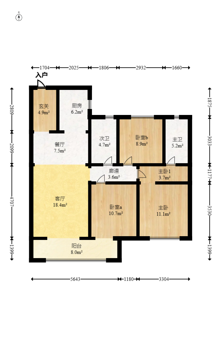 旭辉铂宸府 3室2厅2卫 120.0万 旭辉铂宸府 3室2厅2卫 120.0万户型图