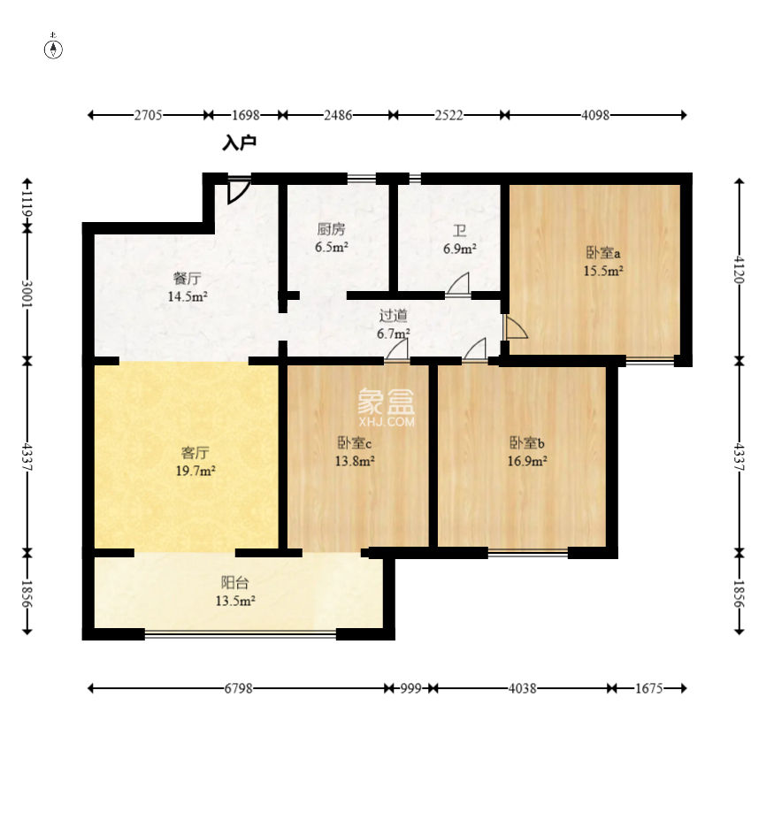 澳海望洲府  3室2厅2卫    80.0万