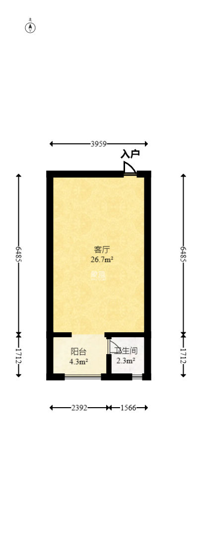 创业乐园  1室1厅1卫   11.00万