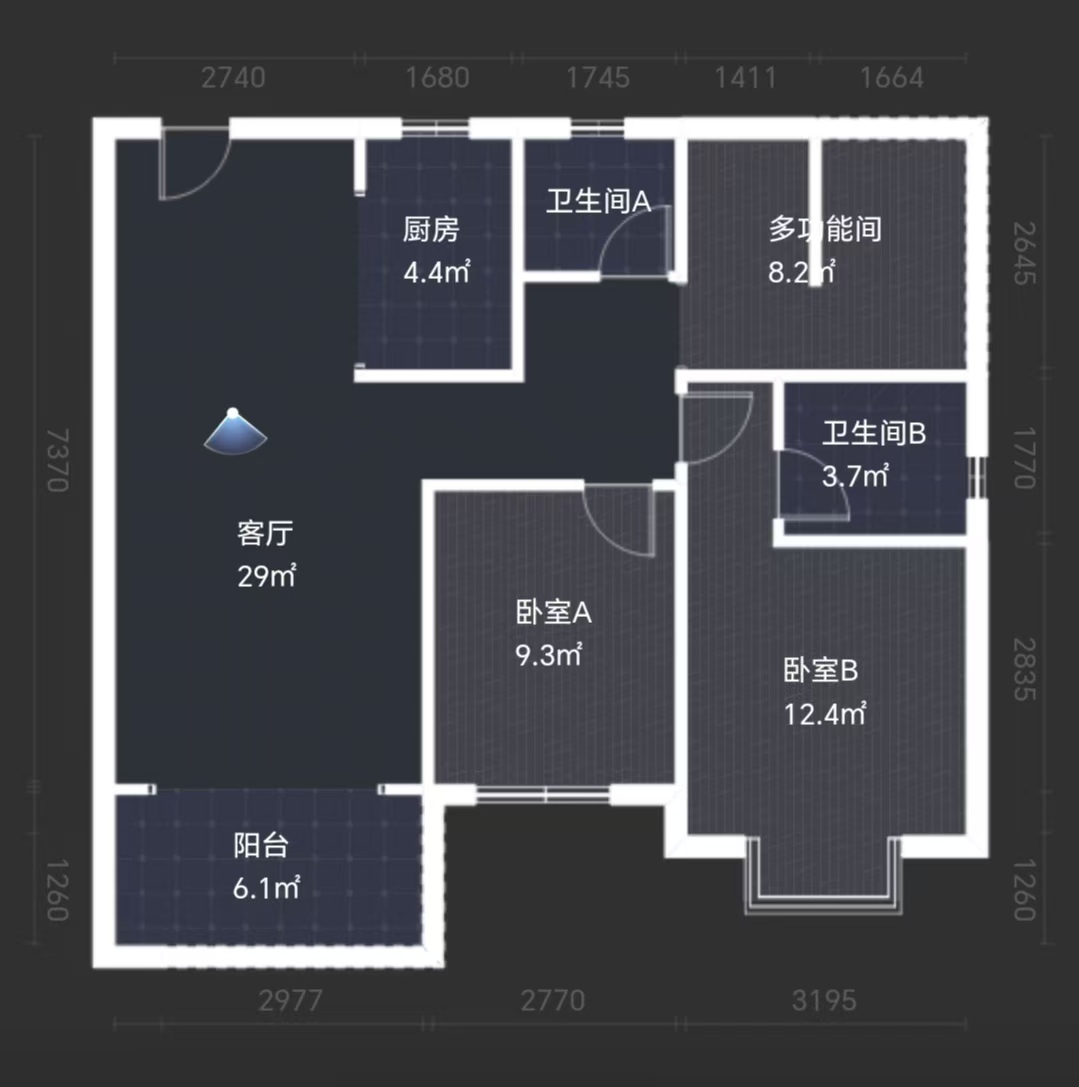 亿都时光  3室2厅2卫   65.00万