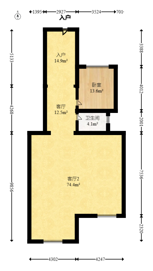 敏捷珑玥府  5室2厅3卫   175.00万室内图1