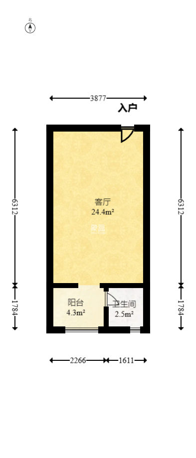 创业乐园  1室1厅1卫   11.00万
