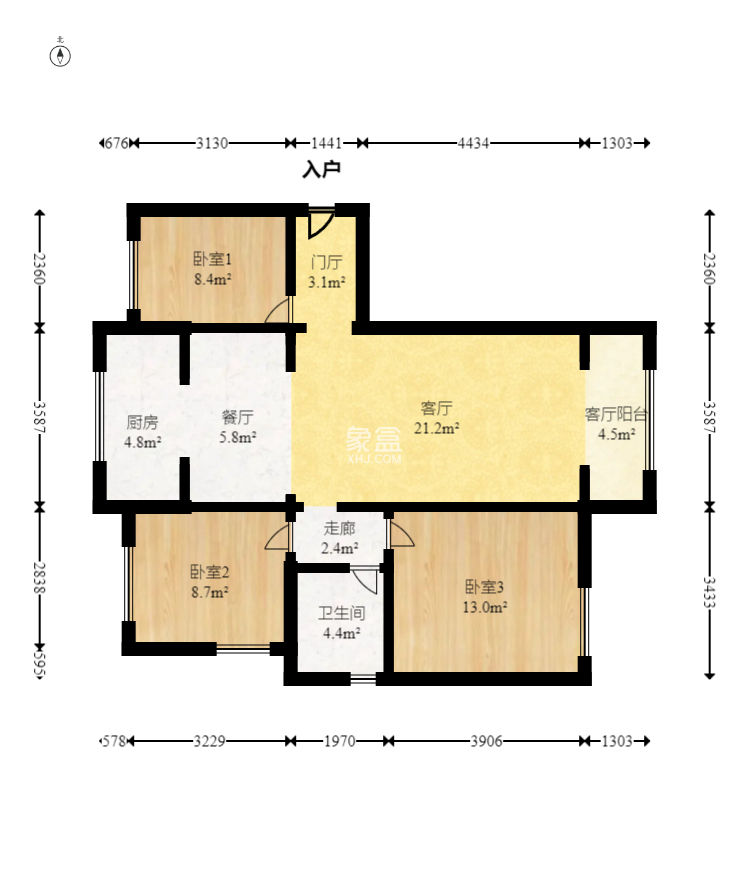 中建信和城  3室2厅1卫   116.80万