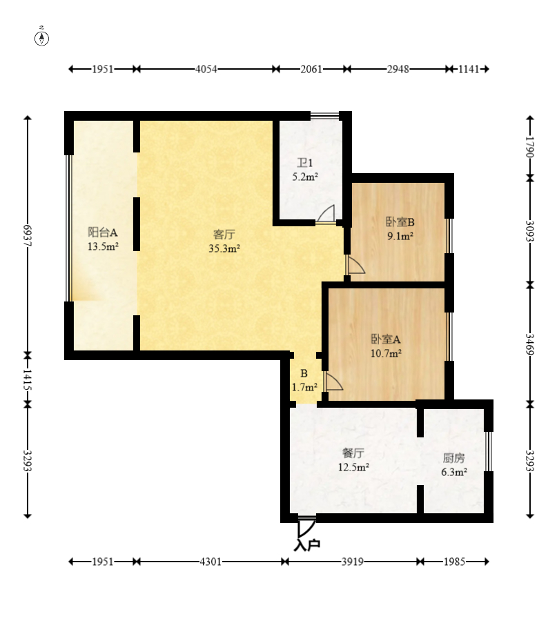 佳兆业城市广场 4室2厅2卫 105.8万 佳兆业城市广场 4室2厅2卫 105.8万户型图