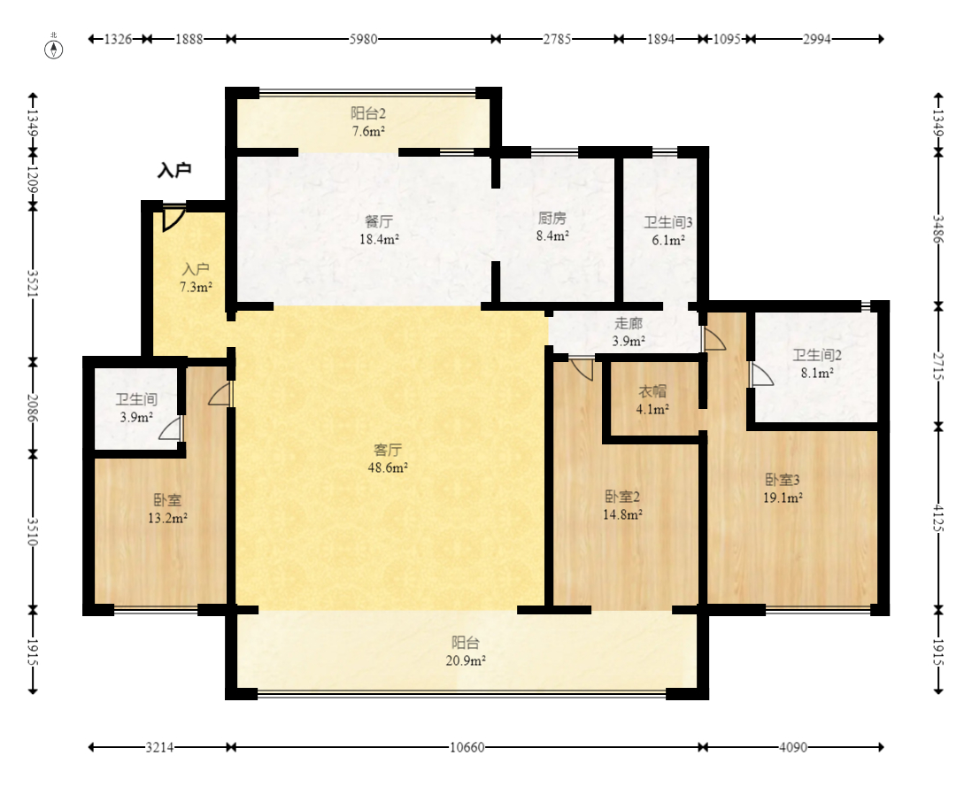 美的云樾  4室2厅2卫    308.0万 美的云樾  4室2厅2卫    308.0万户型图