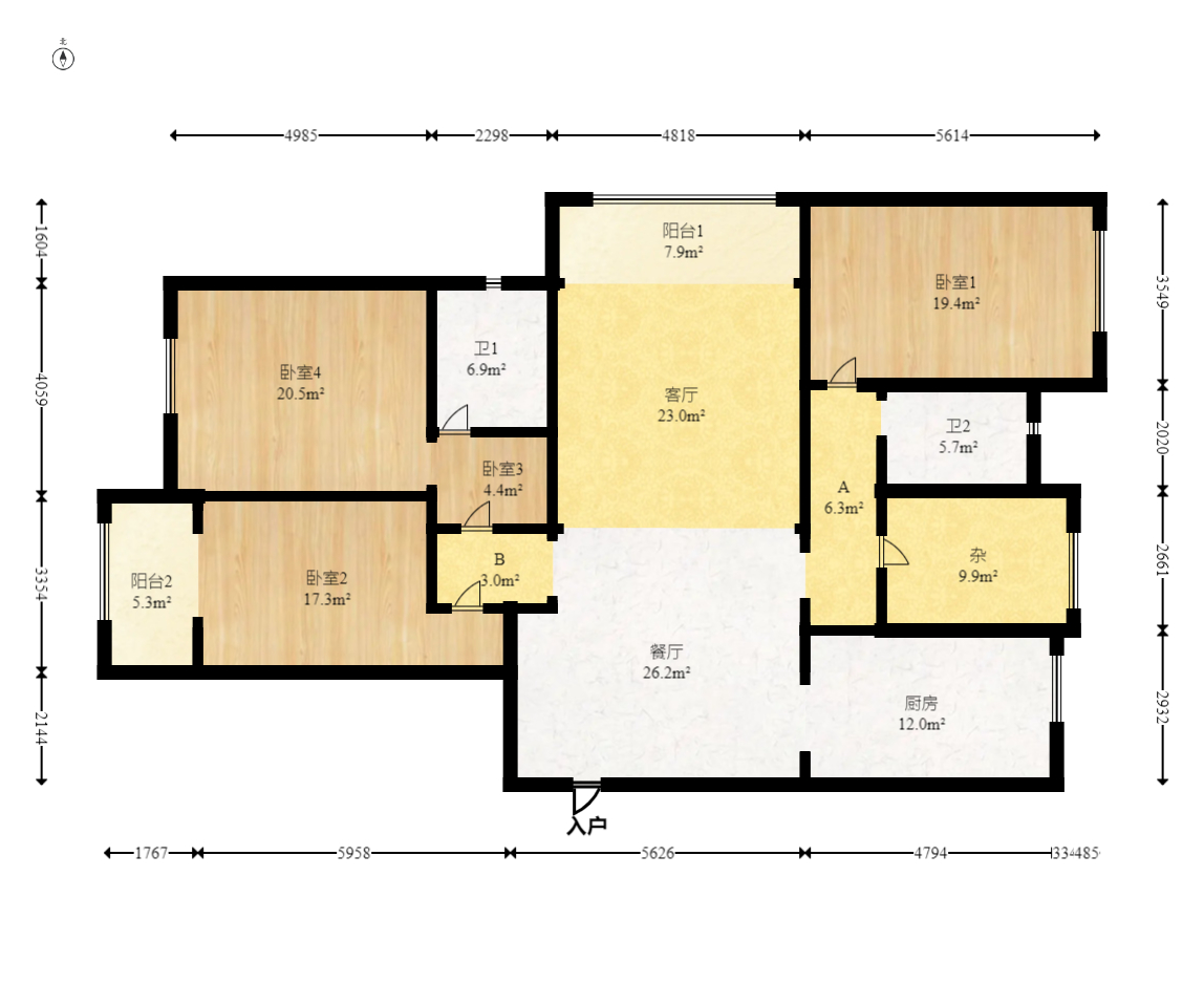 新城国际花都  4室2厅2卫    110.0万 新城国际花都  4室2厅2卫    110.0万户型图