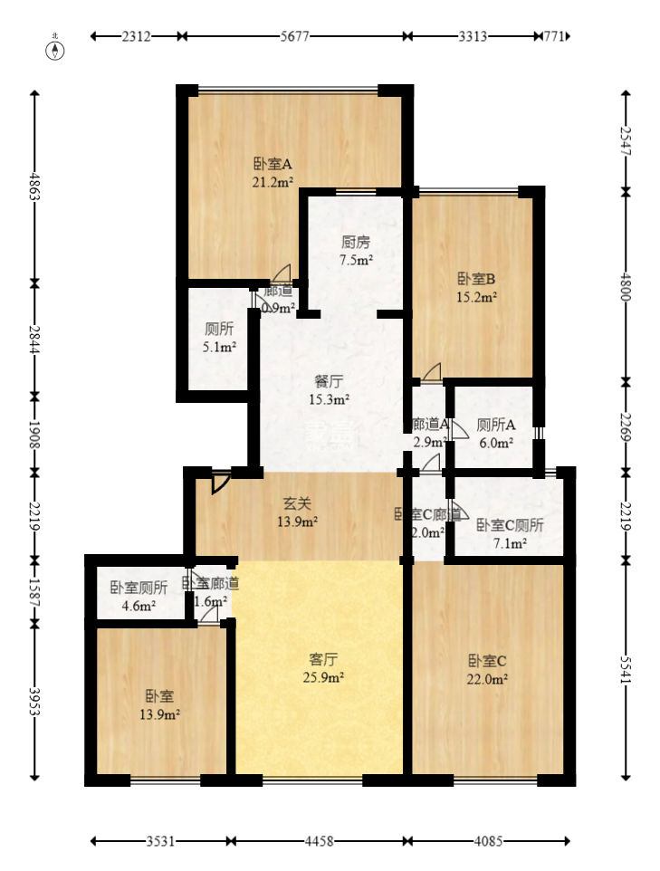 兰亭湾畔  4室2厅3卫    200.0万