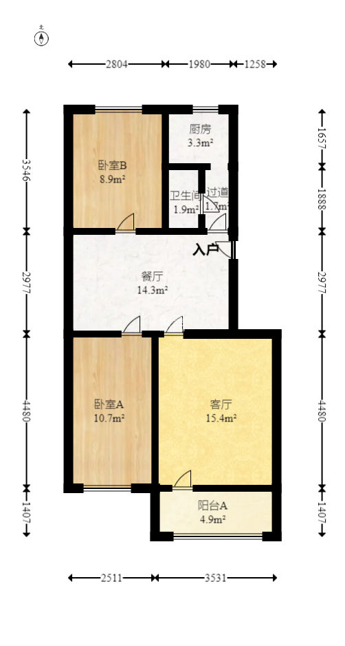 沙河街散盘  3室1厅1卫   55.00万