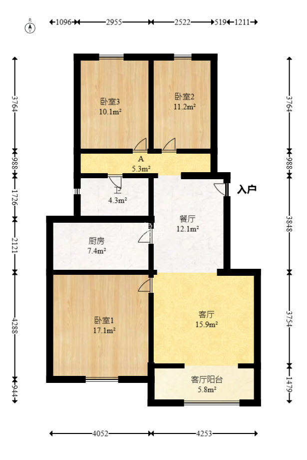 奥林匹克花园贡院一期  3室2厅1卫   91.80万