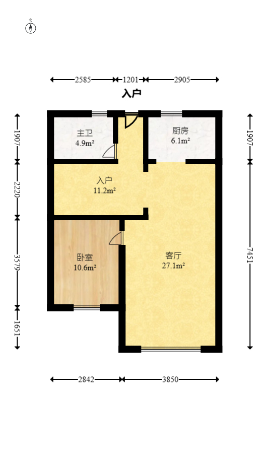永宏万家里 4室2厅2卫 100.0万 永宏万家里 4室2厅2卫 100.0万户型图