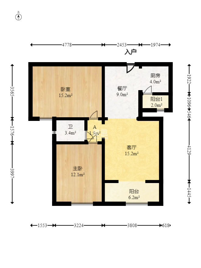 中安善化国际  2室2厅1卫    38.0万