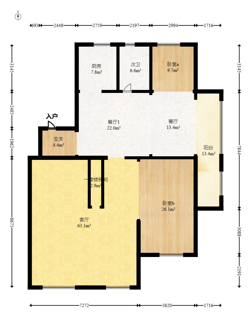 建发央著  6室2厅4卫   370.00万室内图1