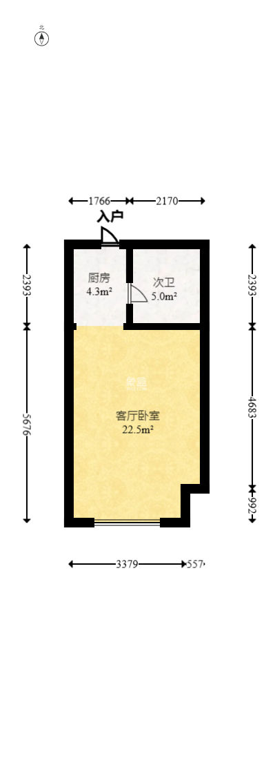 梅溪华府（新城金茂梦想华府）  1室1厅1卫    35.0万