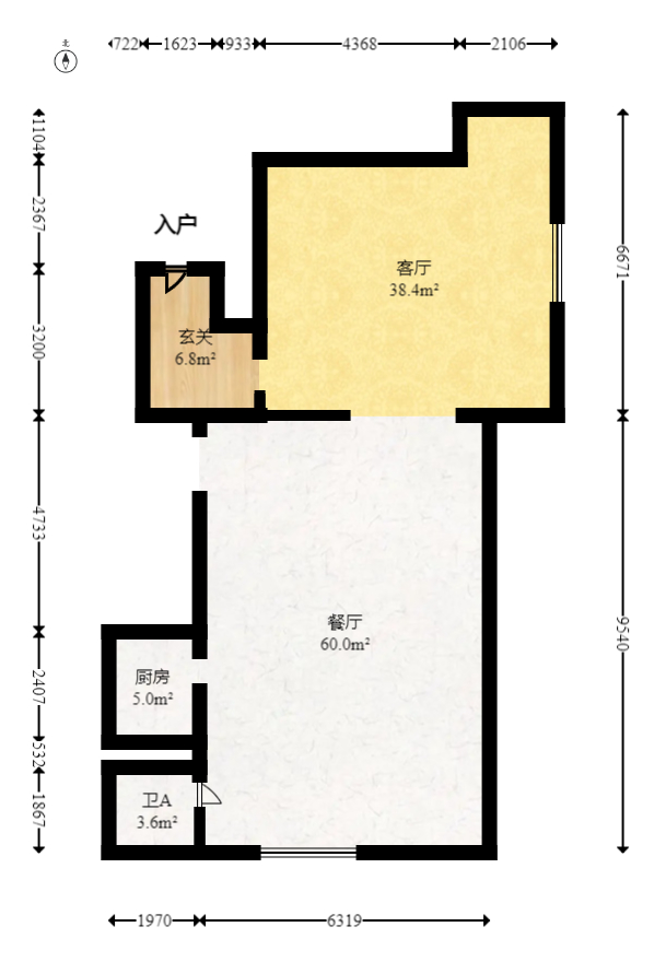 金茂建发泊悦  1室1厅1卫   45.00万室内图1