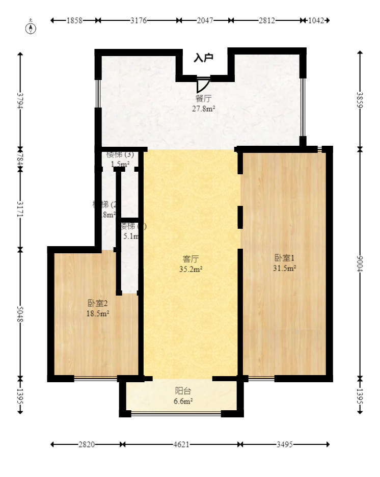 正荣悦玺  4室2厅3卫   140.00万室内图1