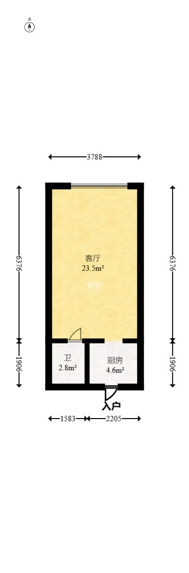 润和彩虹荟  2室2厅1卫   40.00万