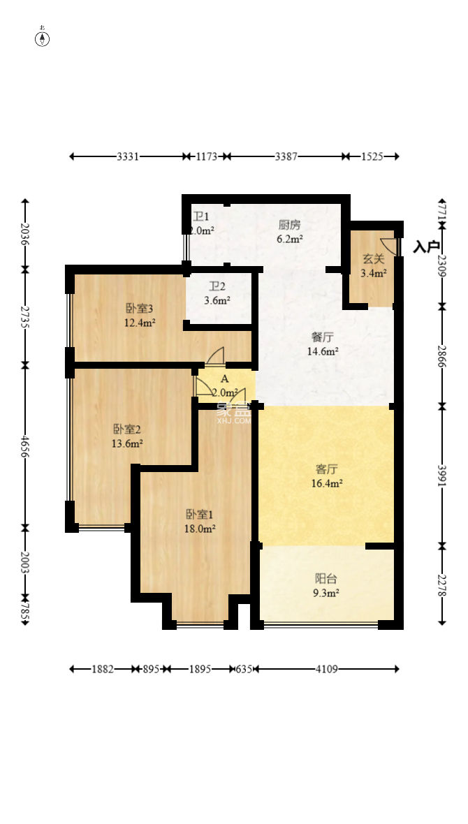 勤诚达新界  3室2厅2卫   92.00万