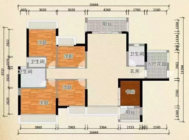 恒大绿洲  2室2厅1卫   1800.00元/月室内图1