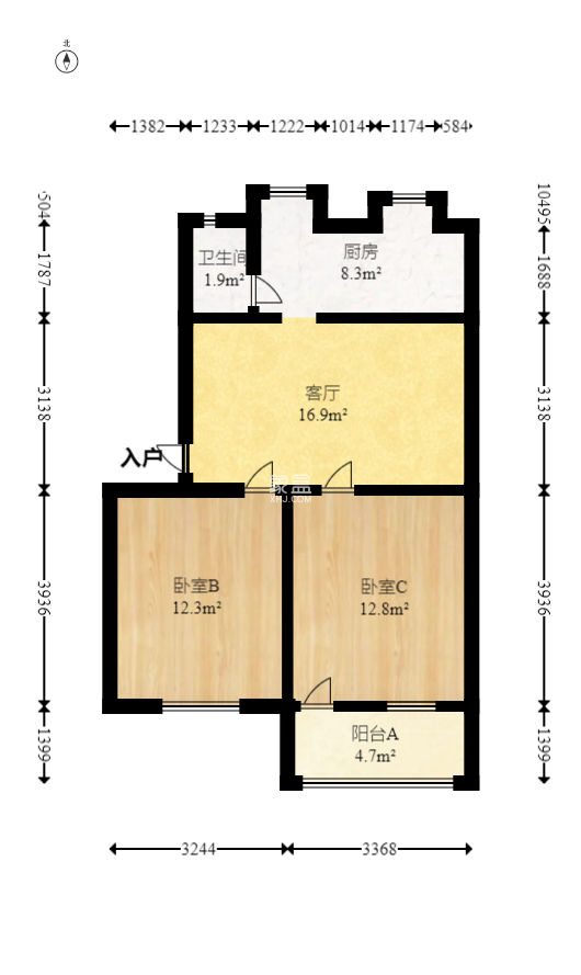 曙光路友阿宿舍  2室1厅1卫   40.00万