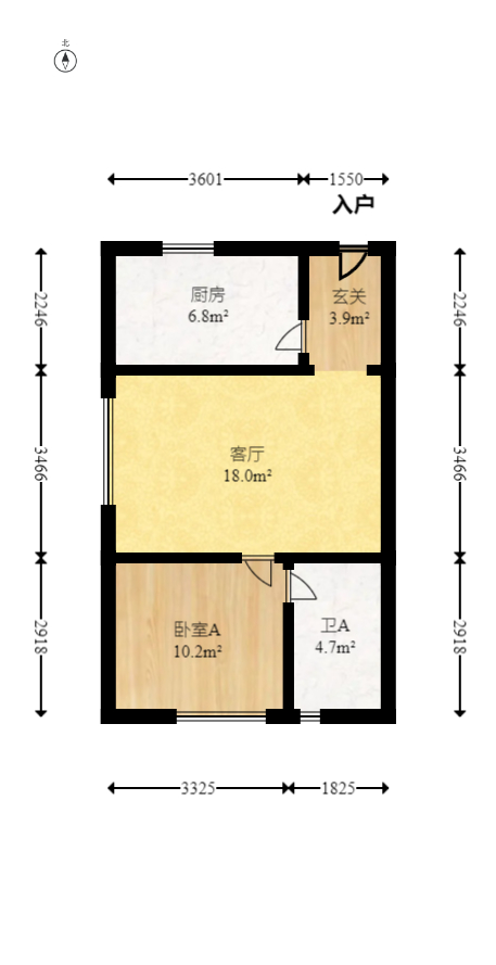 滨江一号（丰泰花园）  1室1厅1卫   47.50万室内图1