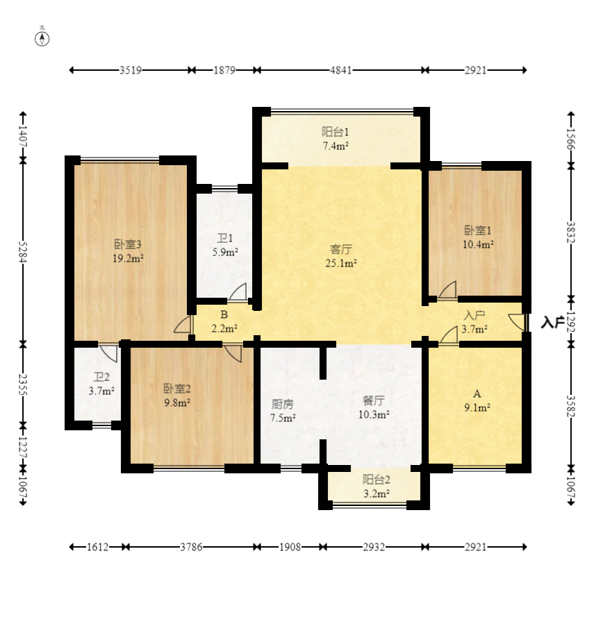 润和山水郡  4室2厅2卫    88.5万 润和山水郡  4室2厅2卫    88.5万户型图