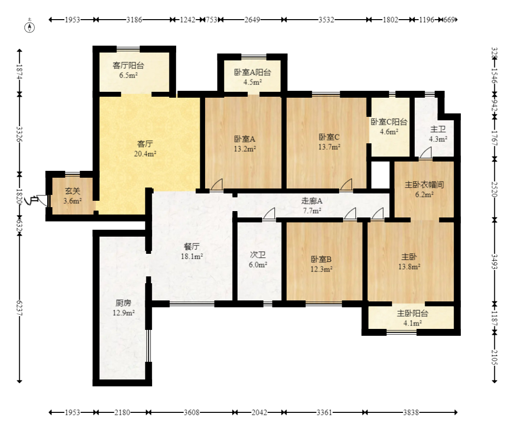 中建芙蓉嘉苑 4室2厅1卫 158.0万 中建芙蓉嘉苑 4室2厅1卫 158.0万户型图