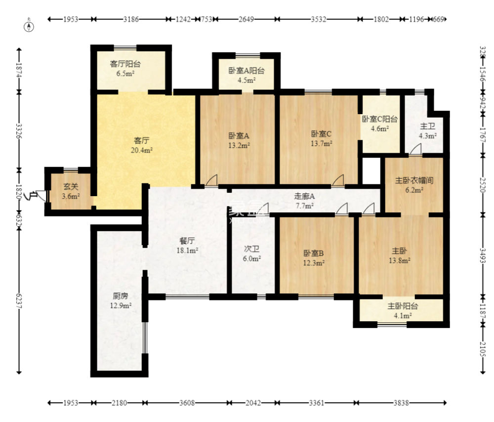 中建芙蓉嘉苑  4室2厅1卫    164.0万