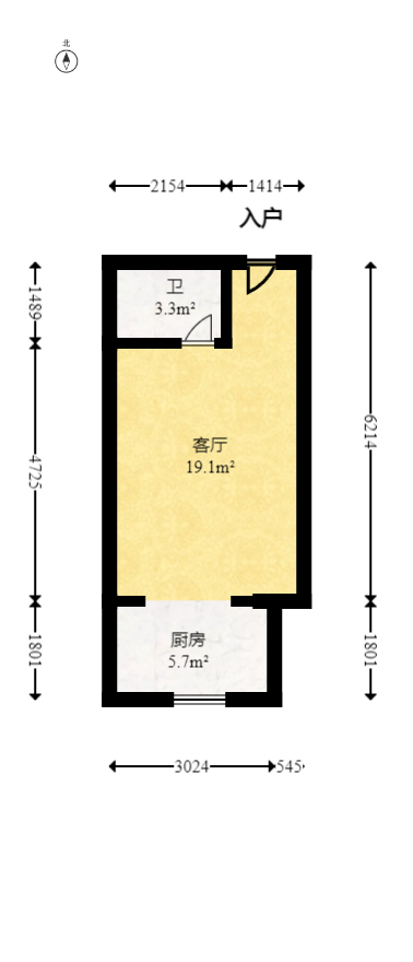 未来漫城  1室1厅1卫    35.0万 未来漫城  1室1厅1卫    35.0万户型图