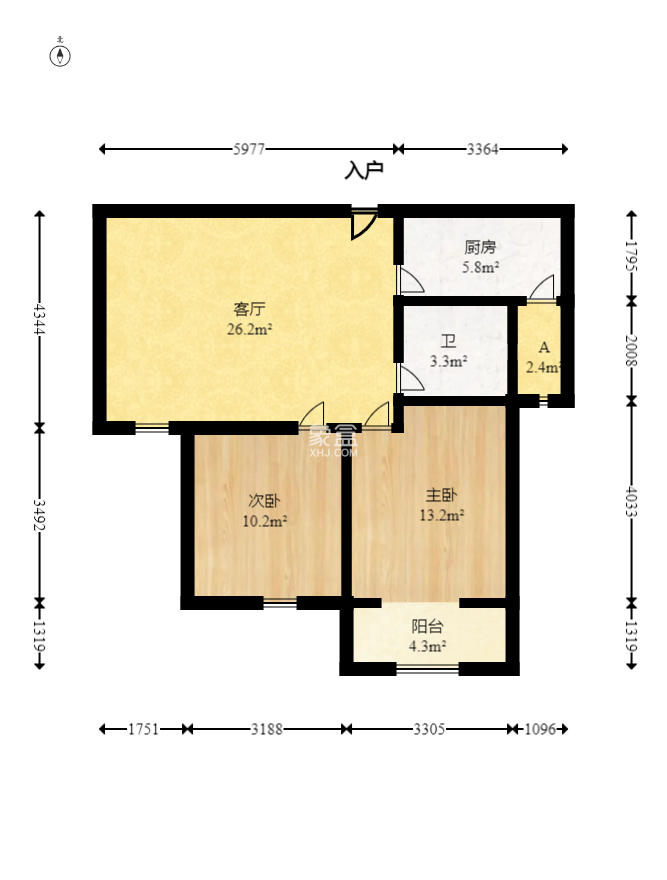 彩都公寓  2室2厅1卫    42.8万 彩都公寓  2室2厅1卫    42.8万户型图
