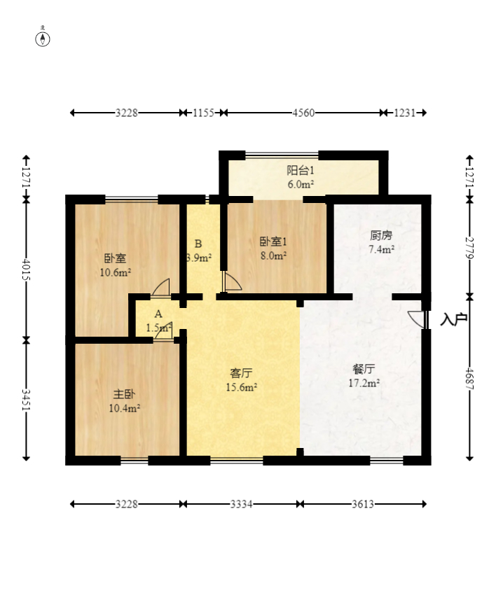 荣盛花语城  3室2厅1卫    65.8万 荣盛花语城  3室2厅1卫    65.8万户型图