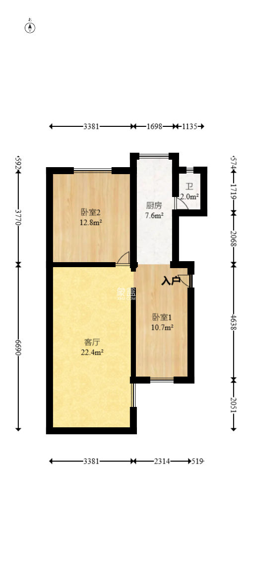 狮子山一片  2室2厅1卫   30.00万