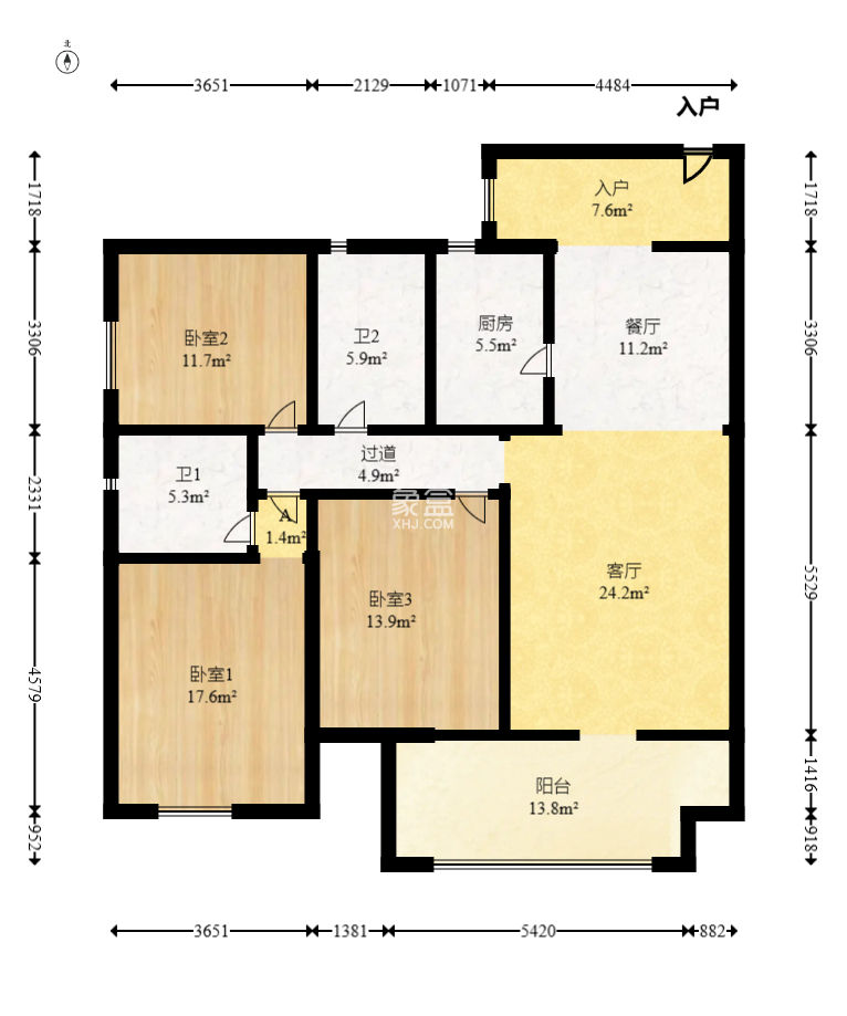 荣悦台  3室2厅2卫   185.00万