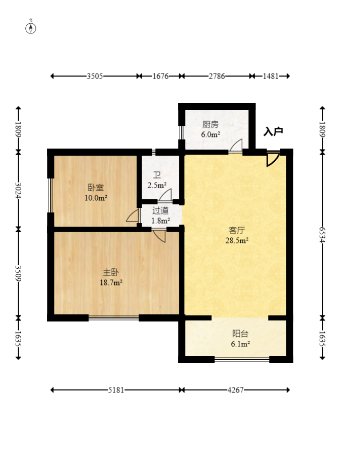 广泰家园 2室2厅1卫 46.8万 广泰家园 2室2厅1卫 46.8万户型图