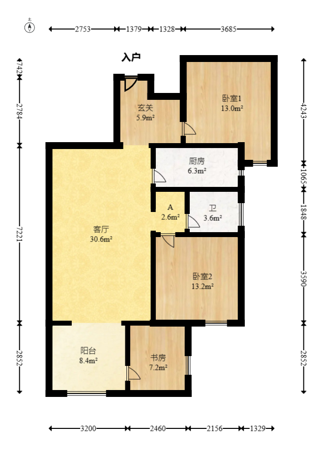 明发阅江悦府  3室2厅1卫    80.0万 明发阅江悦府  3室2厅1卫    80.0万户型图