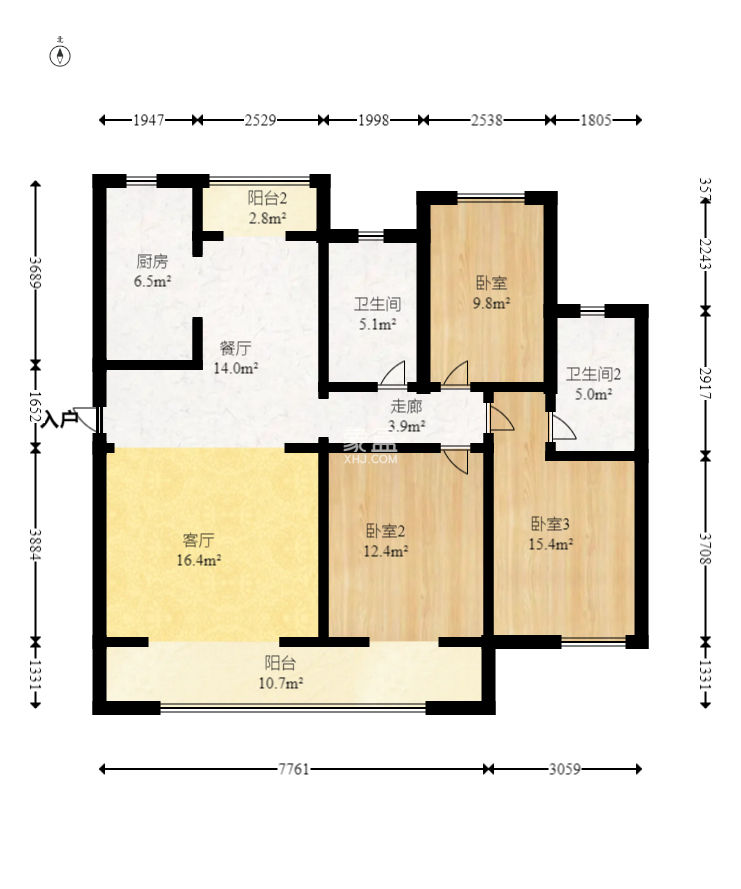 君合新城玺樾  3室2厅2卫    90.0万