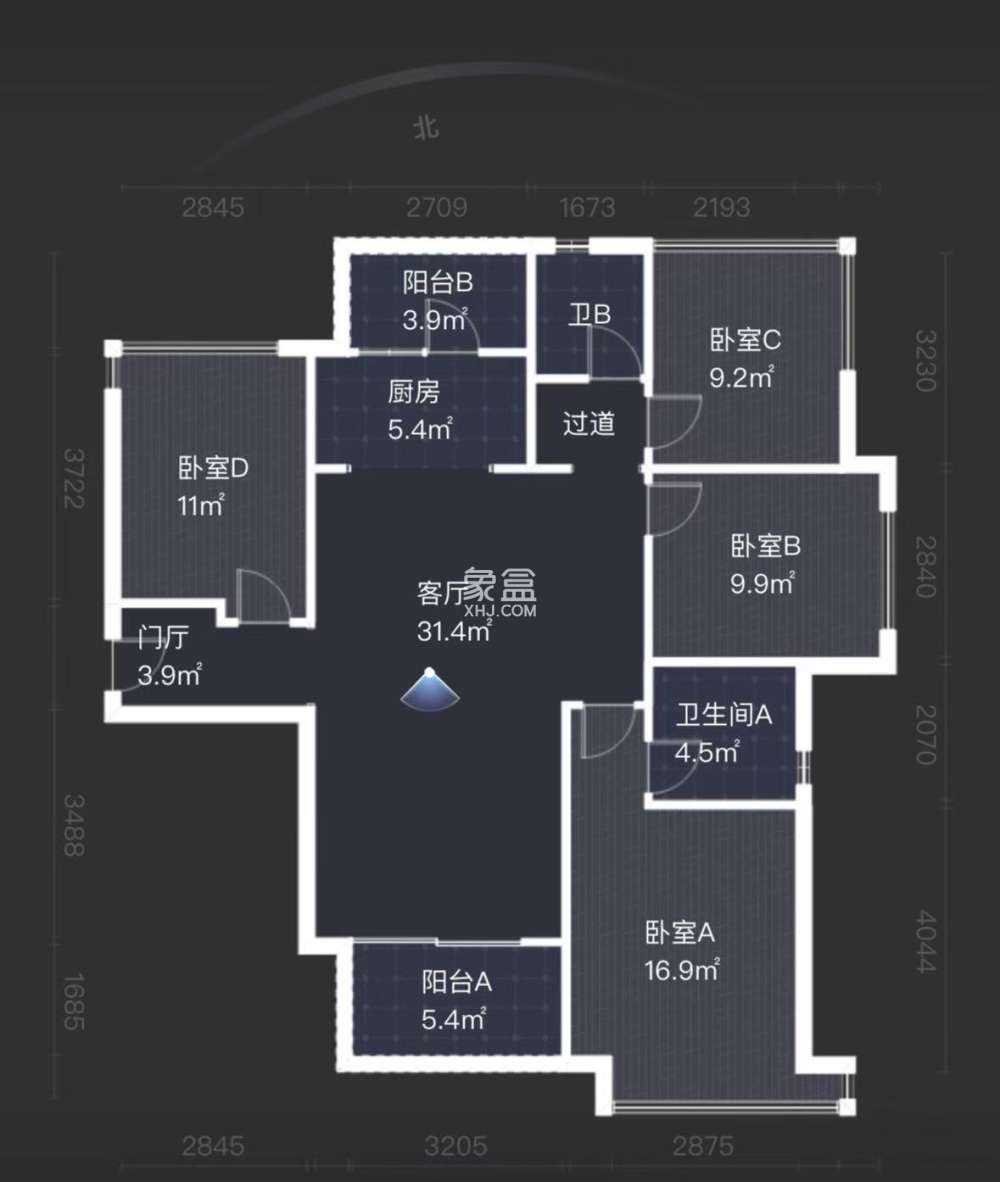 翡翠公园（北大资源）  4室2厅1卫   66.80万