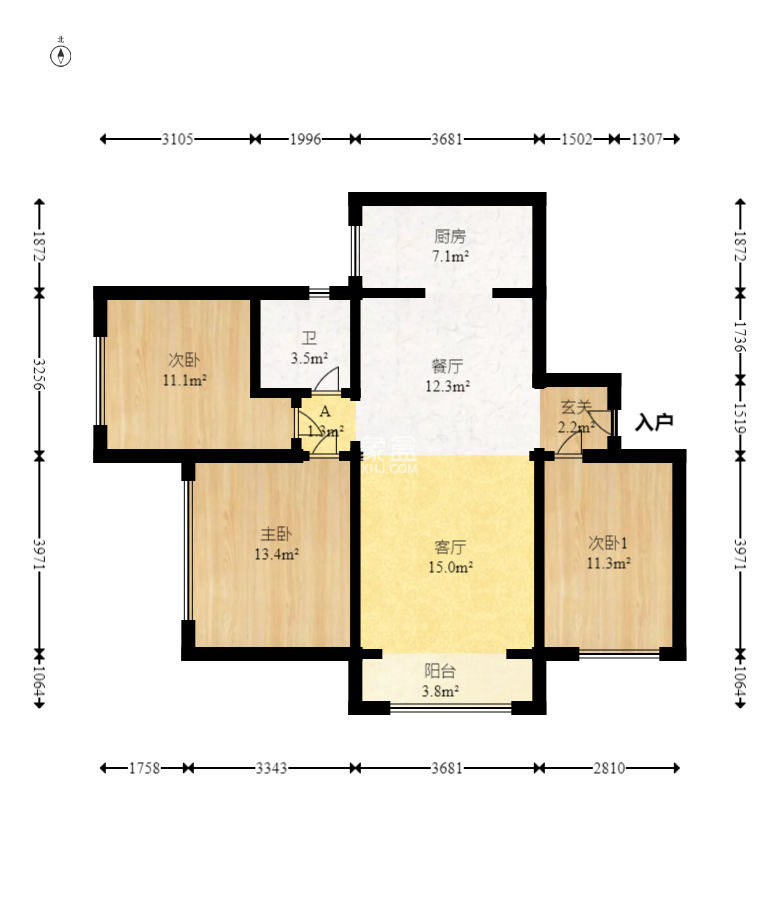 钱隆世家  3室2厅1卫    65.0万
