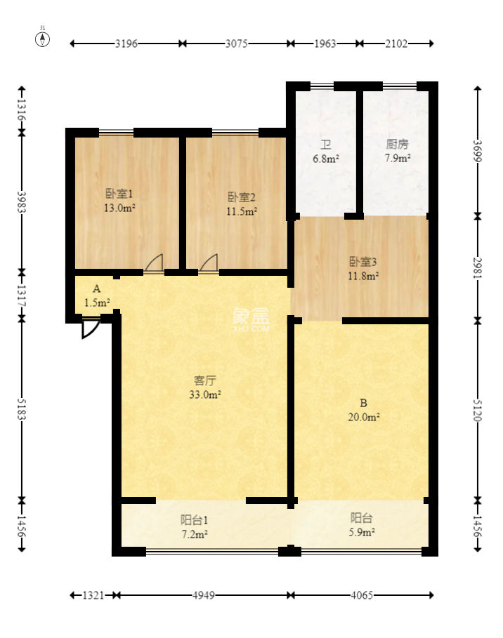 中意花苑  3室2厅1卫   58.00万