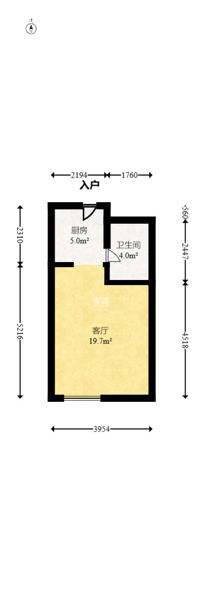新国际（森和大厦）  1室1厅1卫   38.00万