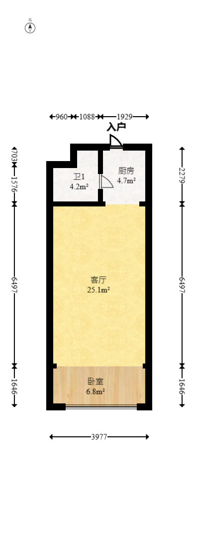 润和紫郡一期 1室1厅1卫 24.0万 润和紫郡一期 1室1厅1卫 24.0万户型图