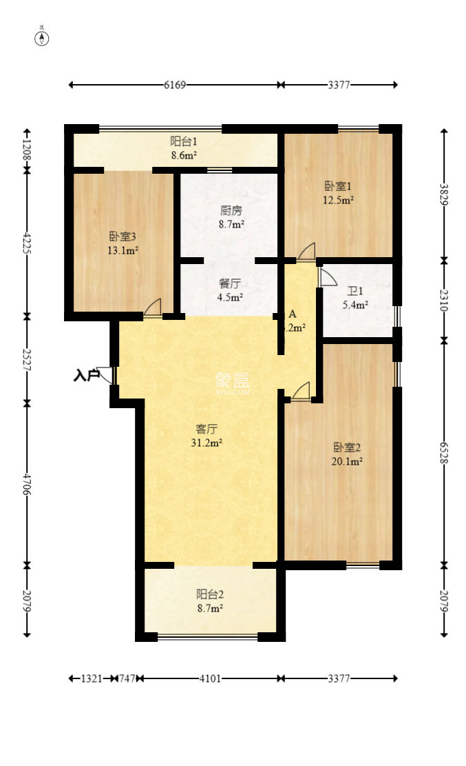 明昇壹城（明昇时代广场）一期  3室2厅2卫   218.00万