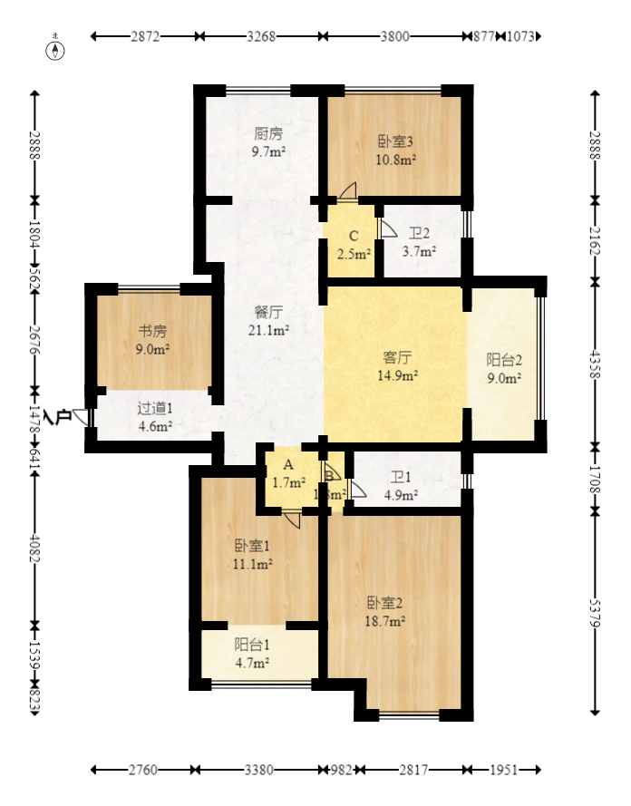 明发国际城  4室2厅2卫    118.0万 明发国际城  4室2厅2卫    118.0万户型图