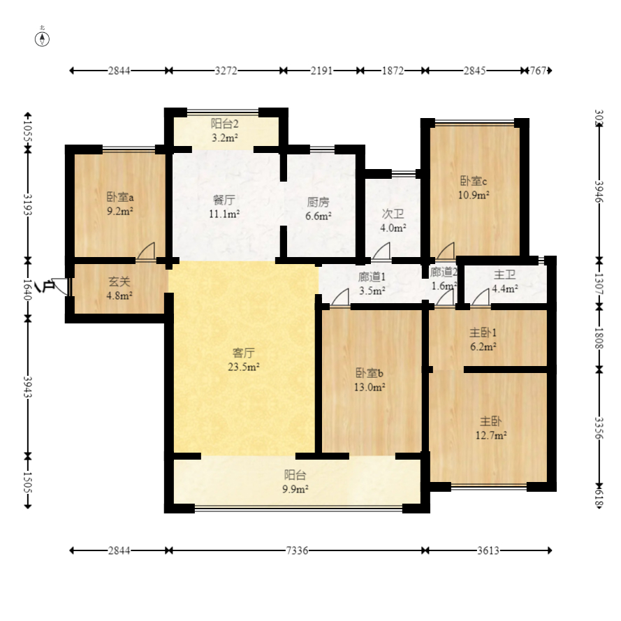 中海阅溪府 4室2厅2卫 220.0万 中海阅溪府 4室2厅2卫 220.0万户型图